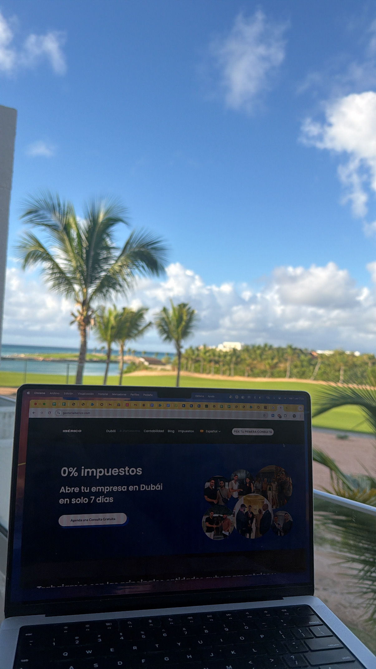 Punta Cana, vista al Caribe desde terraza